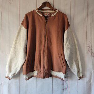 Golden Loop Zip Sweater Jacket, Men’s L, Vintage College Athletic Zip Up, EUC